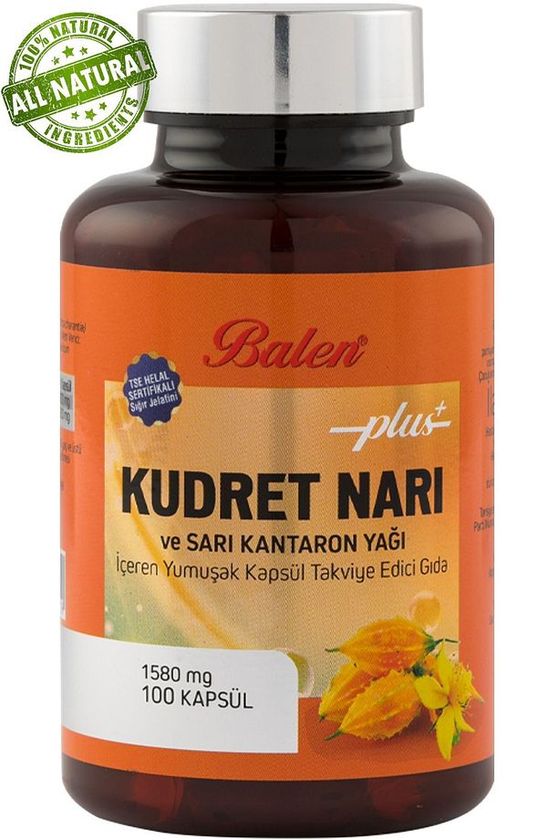 Kudret Narı Ve Sarı Kantaron Yağı Içeren 100 Adet Yumuşak Kapsül - 1