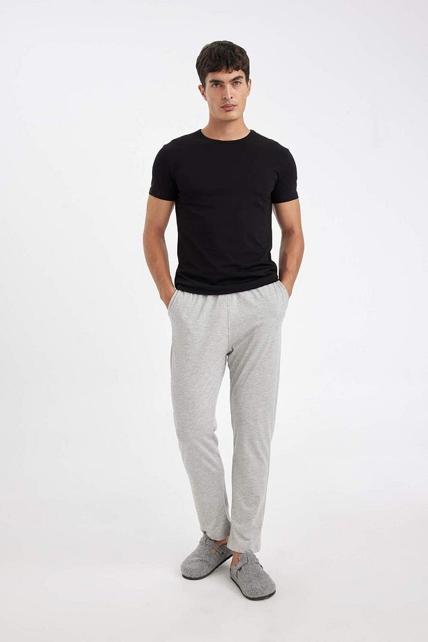 Regular Fit Beli Bağcıklı Düz Paça Cepli Pijama Altı Z7323AZ24AU - 3