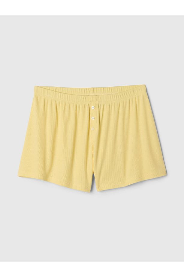 Kadın Sarı Supersoft Pijama Şortu - 2