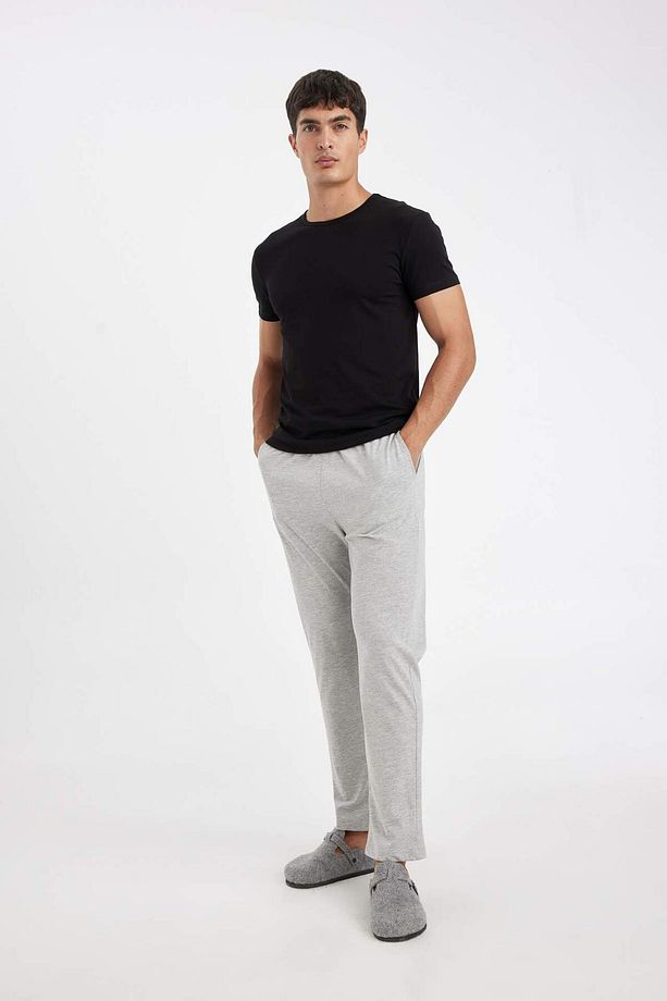 Regular Fit Beli Bağcıklı Düz Paça Cepli Pijama Altı Z7323AZ24AU - 2