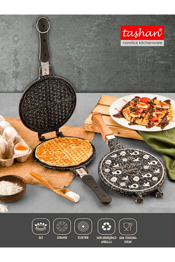 Döküm Waffle Tavası Bakalit Sap - 3
