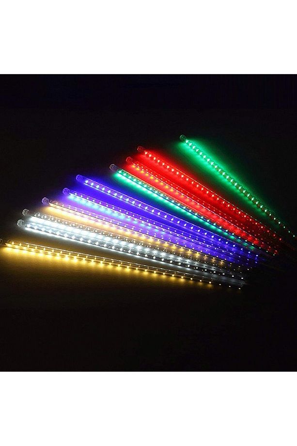 3.2M Meteor Kayan Led RGB Led 8'li İç Mekan Ve Dış Mekan Bahçe Teras Yazlık Ev Ofis Dekor Süsleme - 8