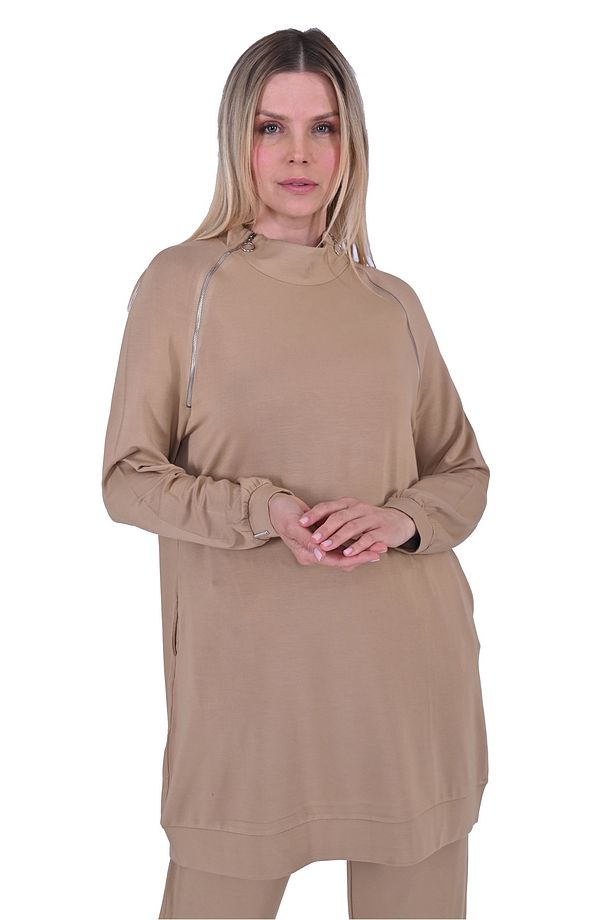 İNVEE 6956 İki İplik Eşofman Takımı - Camel - 4