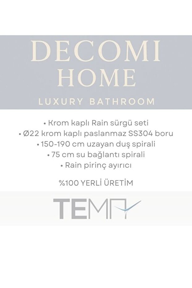 SİYAH RAİN PLUS TETRA TEPE DUŞ SETİ - 2