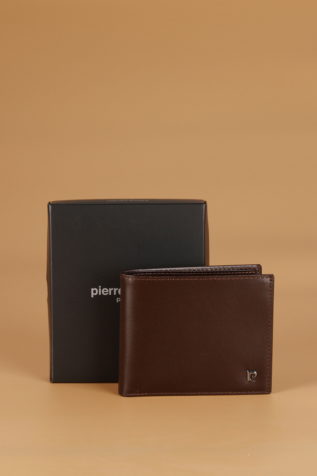 Men's Wallet 2062 Genuine Leather Brown Matching to 2 Cards