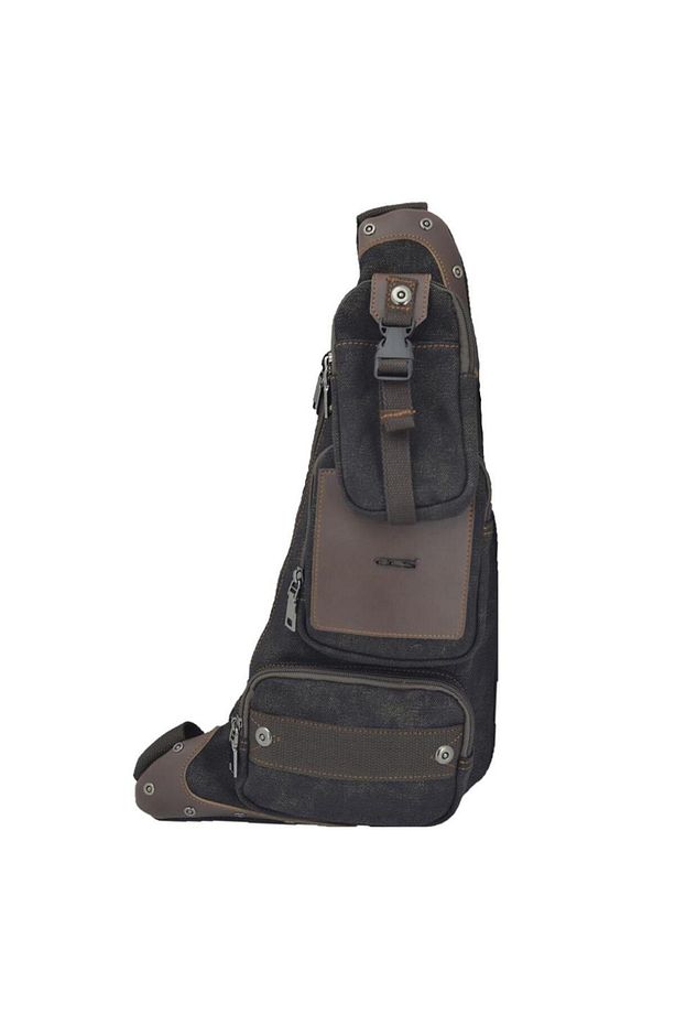 Ccs Kanvas Kumaş Sırt Çantası Body Bag Siyah - 2