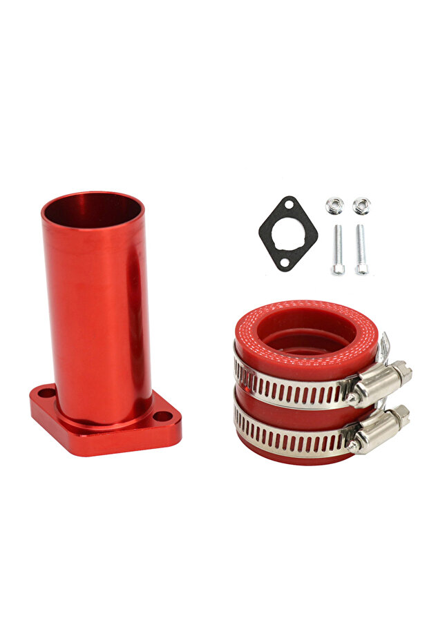 Red ZSDTRP CNC Intake Manifold Carburetor Adapter Set Engine Connector for PWK 21-30MM Mikuni VM Car