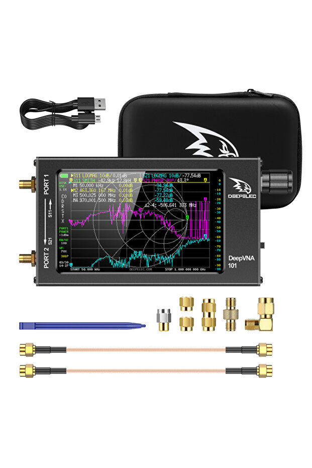 4.3 Inch DeepVNA-101 4.3 inch Antenna Analyzer 10k-1.5GHz SWR Meter VHF UHF Network Analyzer HW3.2 - 1