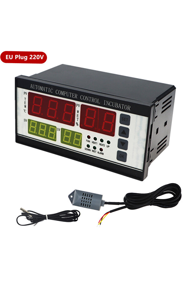 EU PIUG XM-18 Digital Egg Incubator Controller Multifunctional Thermostat Hygrostat Control with Tem