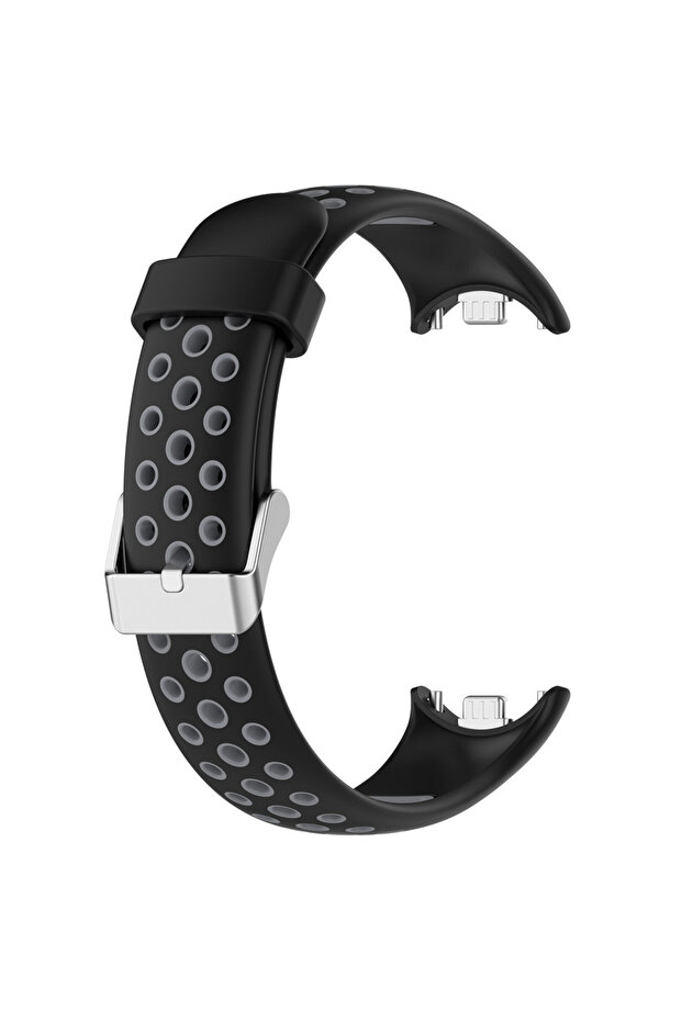 14mm black grey For Band 9 8 Silicone Watch StrapTwo-Color Breathable Smart Watchband Replacement B