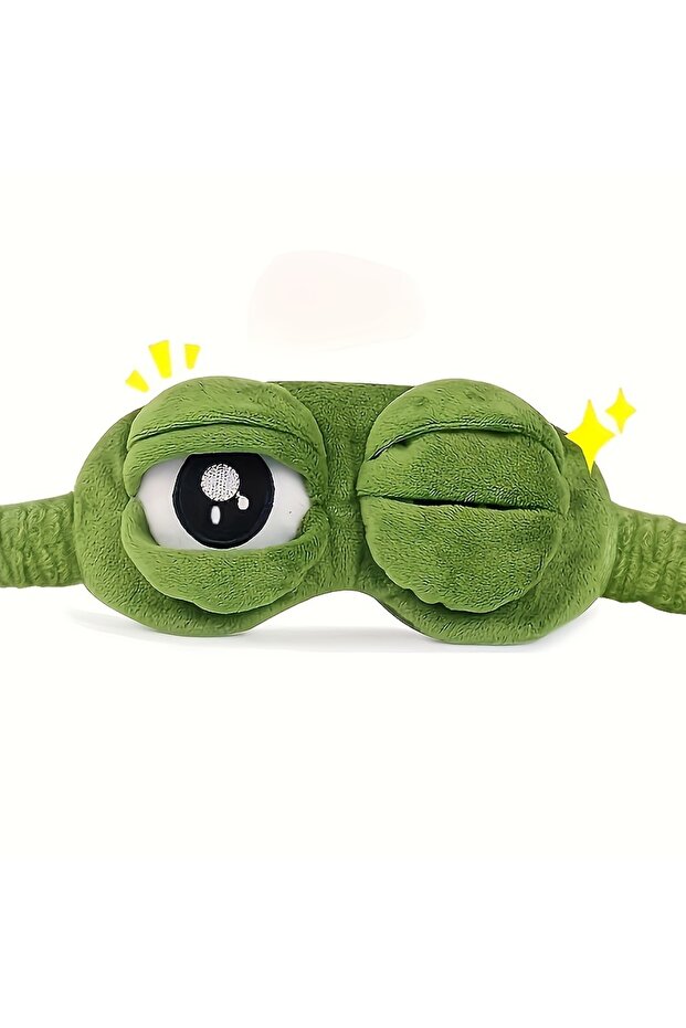 MULTI 3D Sad Frog Sleep Mask Natural Sleeping Eyeshade Cover Shade Eye Patch Women Men Portable Blin
