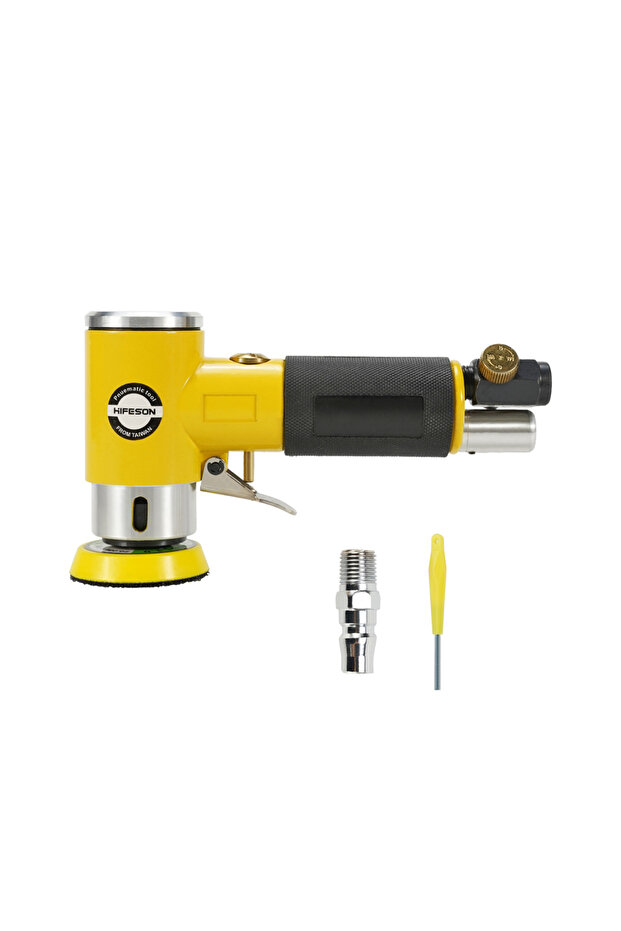 HF-942 HIFESON Mini Orbital 2/3" آلة صنفرة هوائية، آلة تلميع وتلميع هوائية، آلة تلميع مدارية مزدوجة الحركة P