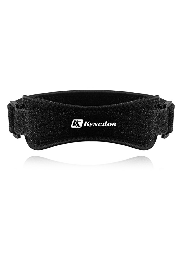 1 piece-AB049-black 2PC Patella Kneecap Band Adjustable Silica Gel Knee Tendon Strap Protector Knee