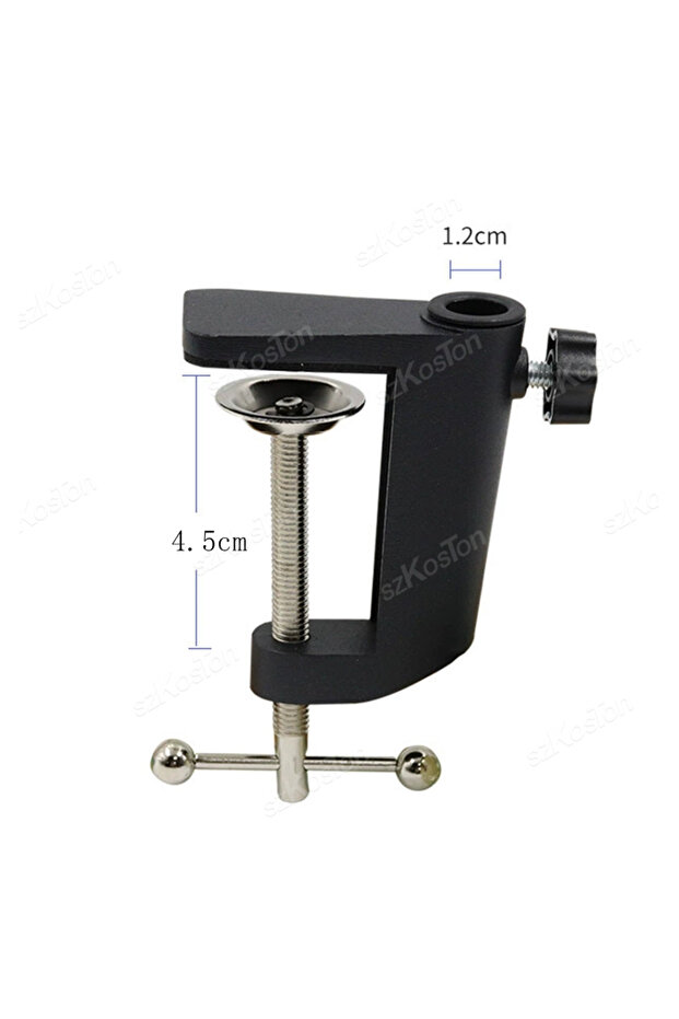Black Metal Desktop Mount Clamp For Microphone Suspension Boom Scissor Arm Stand Base Holder with Ad