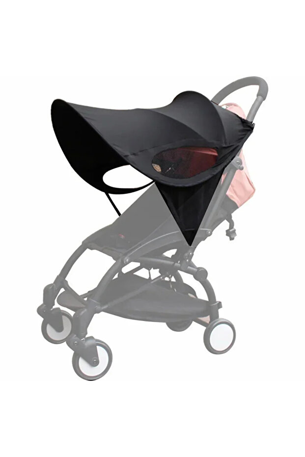Breathable style Stroller Sun Shade Black Universal Awning Sun Visor Canopy Cover Baby Windproof Umb