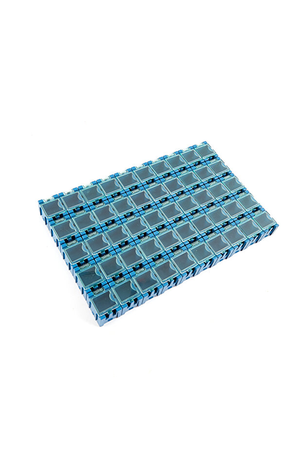 -BL 50Pcs/Set SMD SMT Electronic Component Container Mini Storage Boxes kit