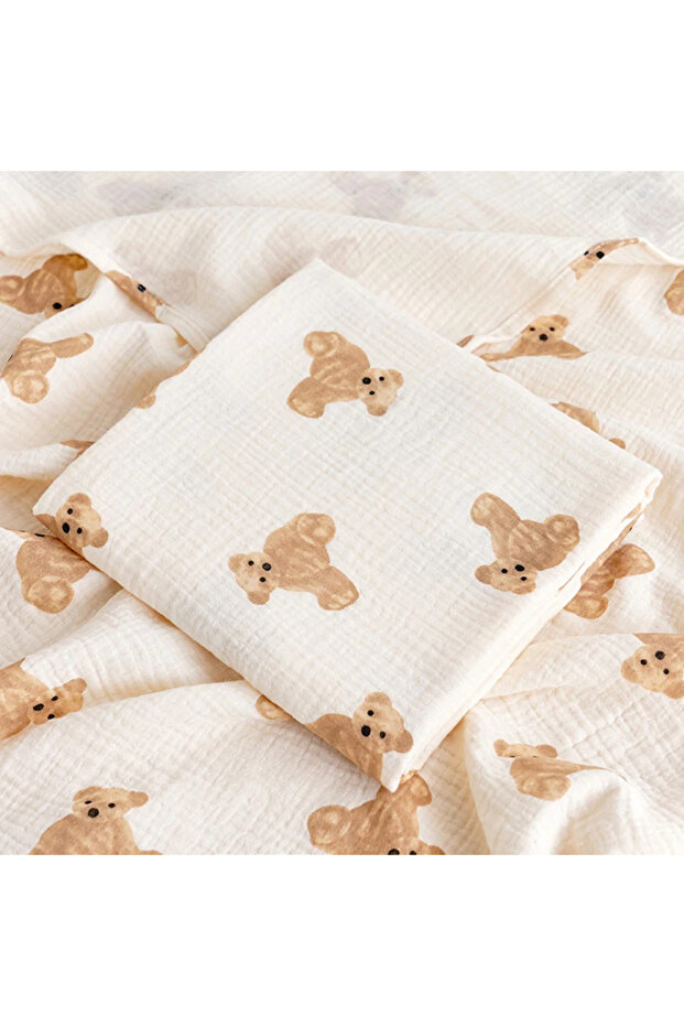 100cmX100cm as picture Baby Blanket Newborn Muslin Swaddle 2 Layer Cotton Bath Towel Summer Stroller
