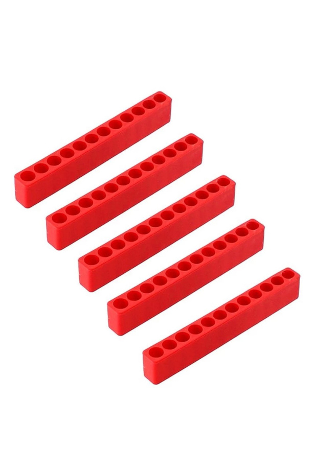 A 5pcs Neat and Tidy Screwdriver Storage Plastic Bit Holder with 12 Holes Organizer for Hex Shank S.