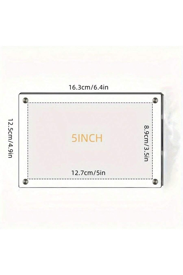 02 Transparent Picture Frame 6-Inch Wall-Mounted Ins Postcard Photo Frame Poster Display Stand 7-inc