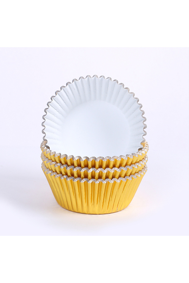 Gold 100Pcs Foil Cupcake Liners Metallic Muffin Paper Cases Baking Cups Gold Sliver Rose Gold Red W