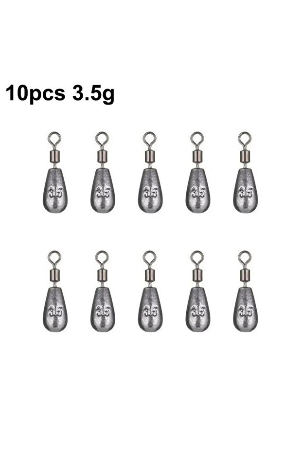 10PCs 3.5G Quick Release Fishing Weight Sinker 10Pcs10g Soft Bait Sinker Bass Fishing Tackle Accesso