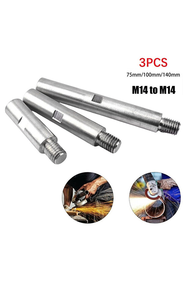 Flexible Lengths For Precision And Efficient Grinding 3pcs M14 Angle Grinder Extension Connecting... - 8