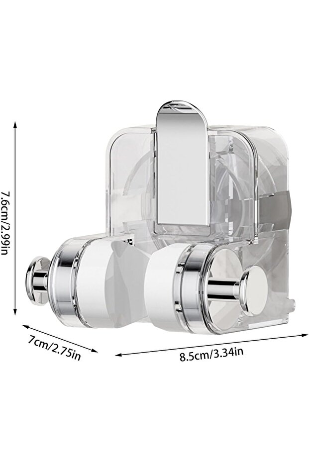 2-Pack Shower Head Holder, Wall Mount Suction Cup Adjustable Handheld Shower Bracket