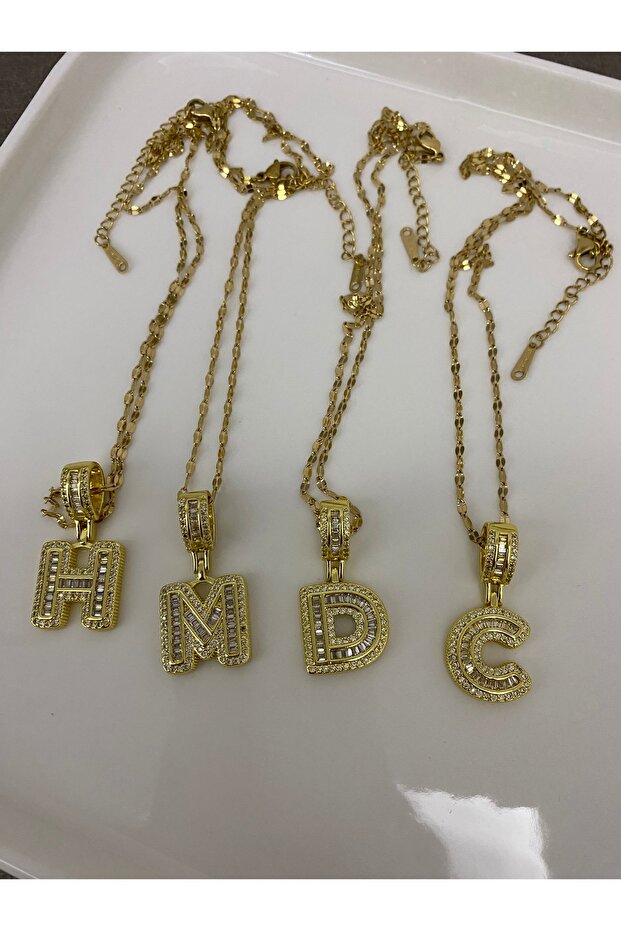 Çelik harfli kolye - 1