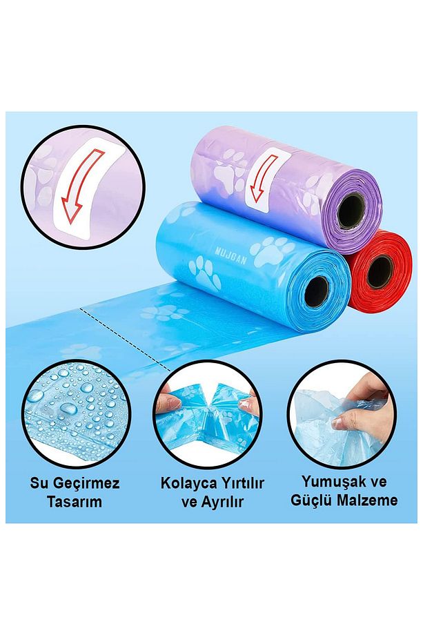Kedi Köpek Dışkı Kaka Poşeti 4 Lü / Hazneli Kedi Kumu Küreği Içinde Uygundur - 2
