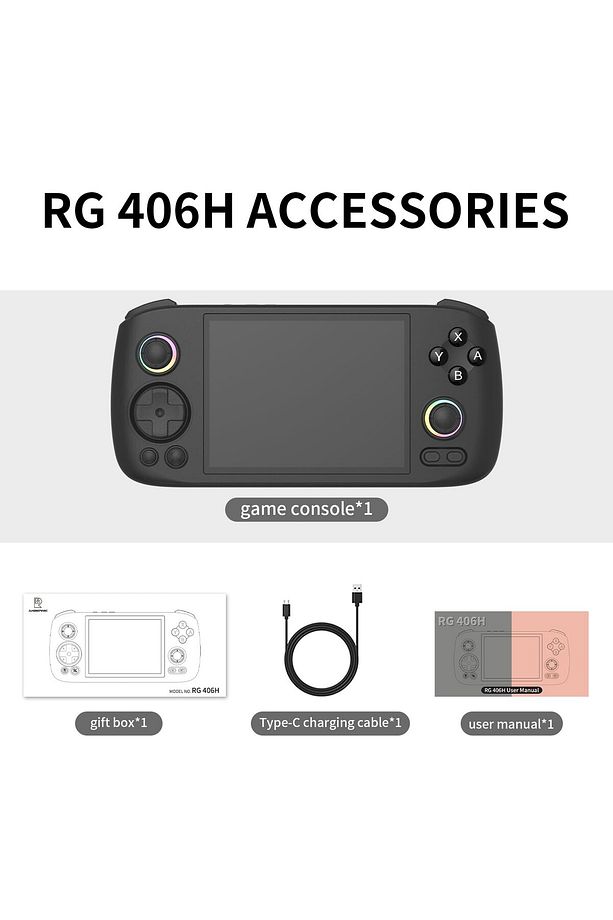 RG 406H Retro El Oyun ı Konsolu 4 Inç HD Ekran Bluetooth WIFI 8G + 128G Android 13 512G PSP PS2 - 7