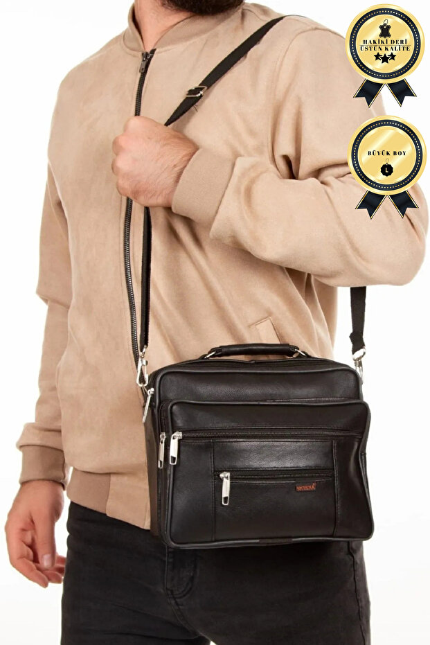 Alva Clup Genuine Leather Strap Hand and Shoulder Bag 23-19 Cm