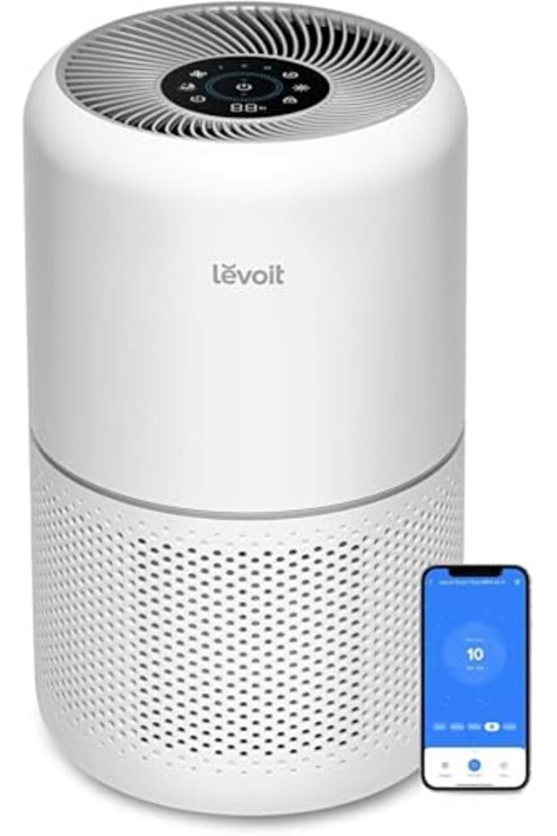 LEVOIT Smart Air Purifier for Home Bedroom, H13 HEPA Air Filter with Real Time Air Quality Sensor, R