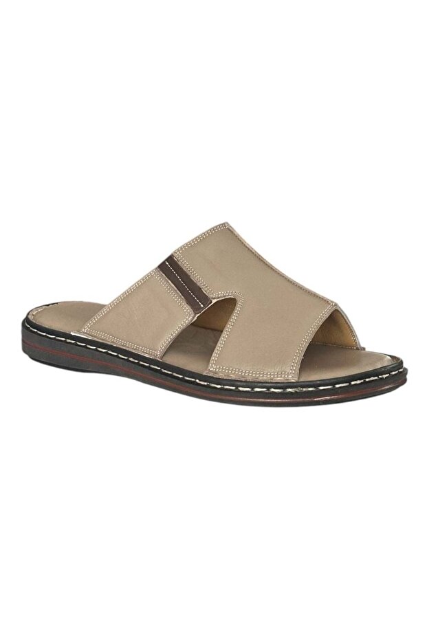25Y Trv Mink Men's Genuine Leather Daily Slippers
