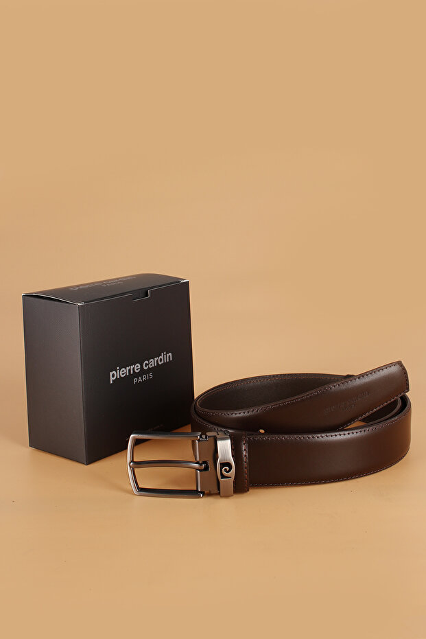 Anl.Sz Genuine Leather Men's Belt (110 cm 115 cm 120 cm 125 cm 130 cm) Brown