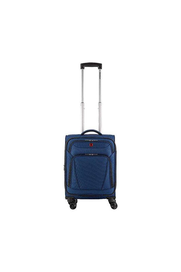 Beaumont Lite Carry-On Softside Expandable 57cm Cabin Luggage Trolley Blue