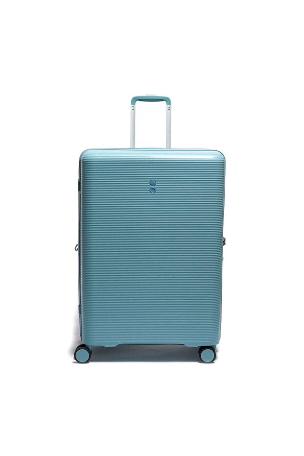 Forza 65cm 4 Double Wheel Hardcase Expandable Check-in Luggage Trolley Coastal Blue
