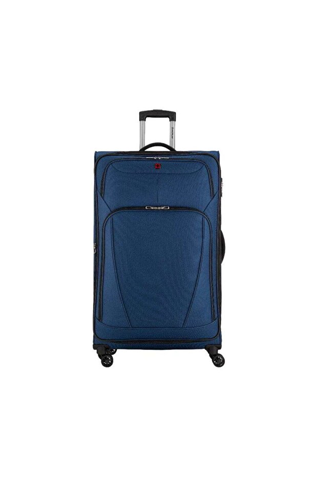 Beaumont Lite Large Softside Expandable 90cm Check-In Luggage Trolley Blue