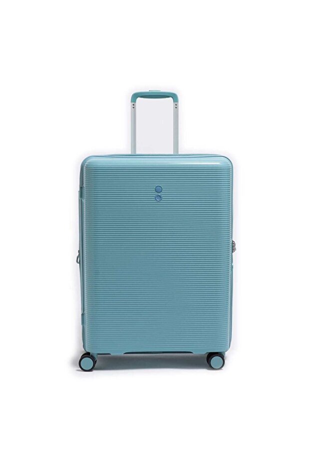 Forza 75cm 4 Double Wheel Hardcase Expandable Check-in Luggage Trolley Coastal Blue