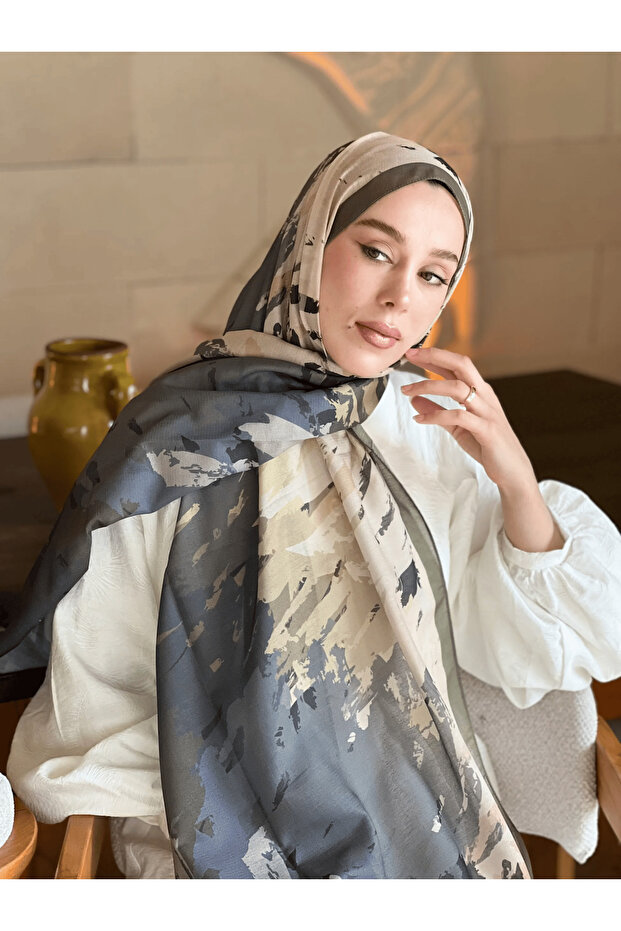 شال لينا بنمط المحيط - 1