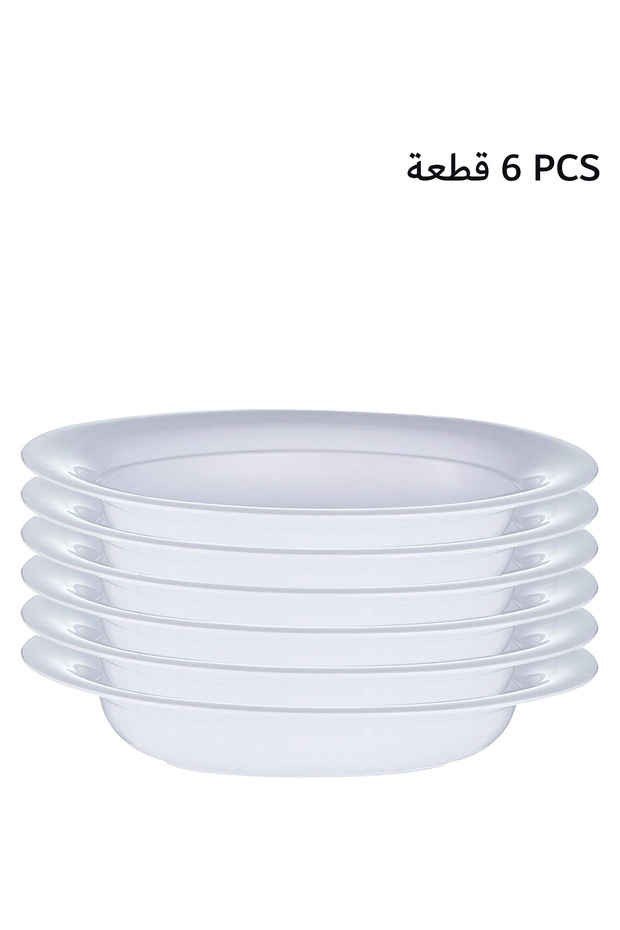 طبق تقديم بلاستيكي أبيض - 1