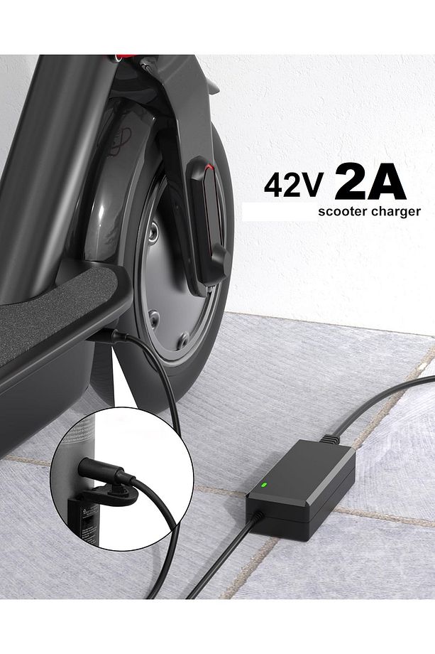 Ninebot ES2 ES4 E22 G30LP T15 F30 F40 F2 D28 D38 Xiaomi M365 Pro Scooter şarj adaptörü 42v 2a - 2