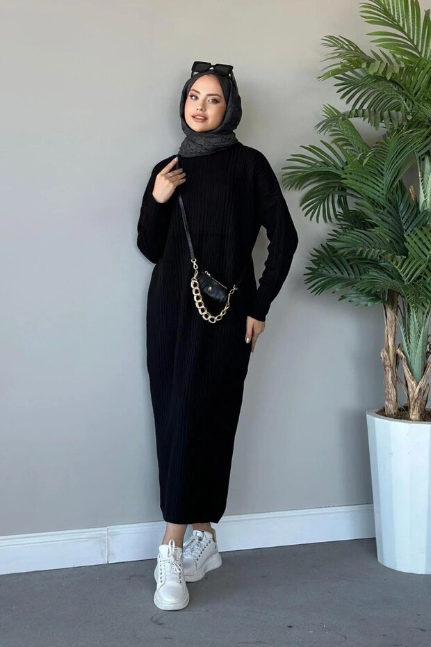 Fitilli Triko Elbise - 2