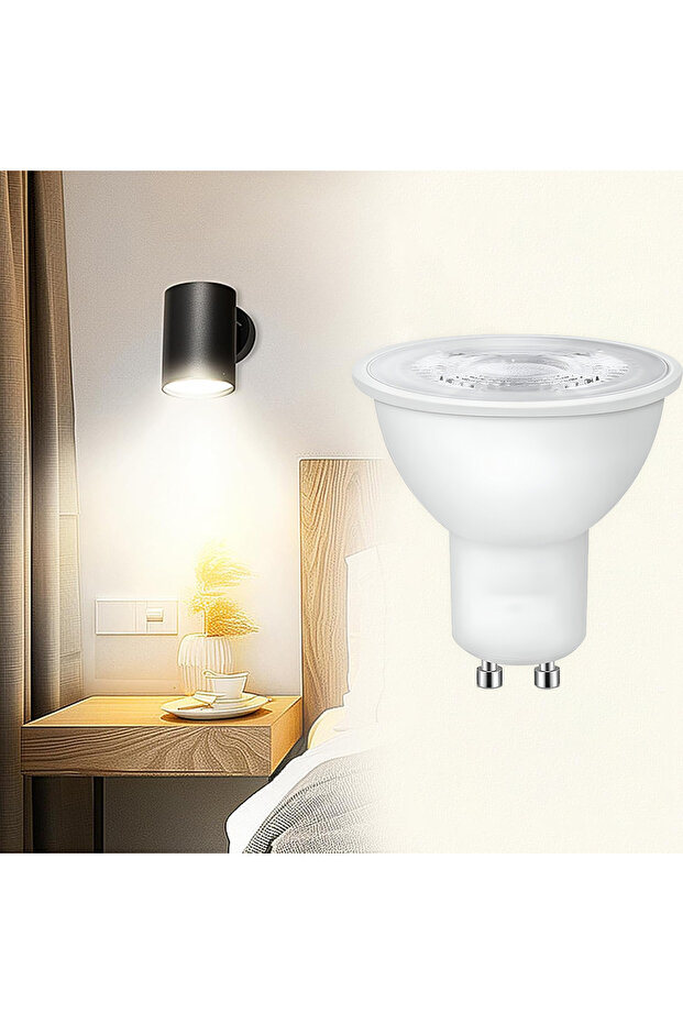 مصابيح LED Gu10 - 7 وات أبيض محايد 4000 كلفن - زاوية شعاع 38 درجة - موفرة للطاقة - مثالية للمنزل.