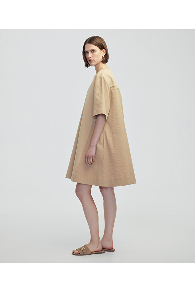 Kumaş mix elbise - 2