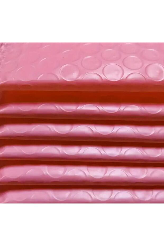 Bantlı Pembe Patpatlı Balonlu Kargo Poşeti E Ticaret poşeti 10 Adet 25x30+4 - 6
