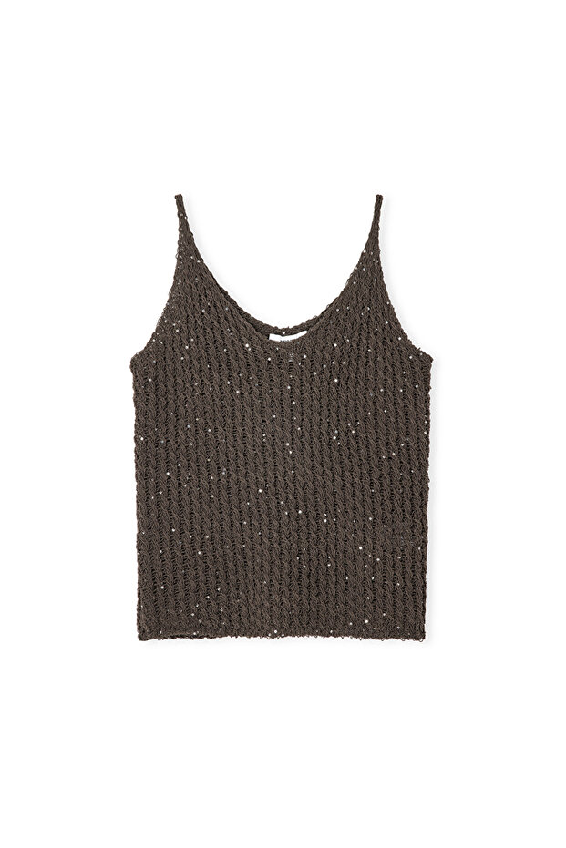 Payetli triko bluz - 3