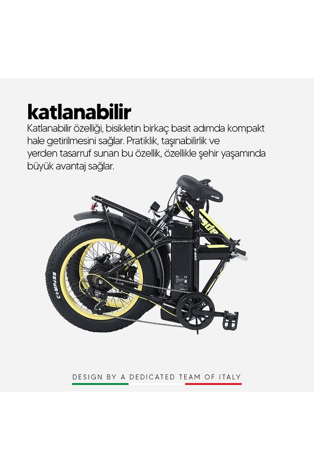 E-Bro 20 Jant Hidrolik Disk Katlanabilir Fat Bike Bisiklet - 6