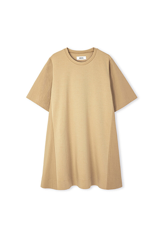 Kumaş mix elbise - 3