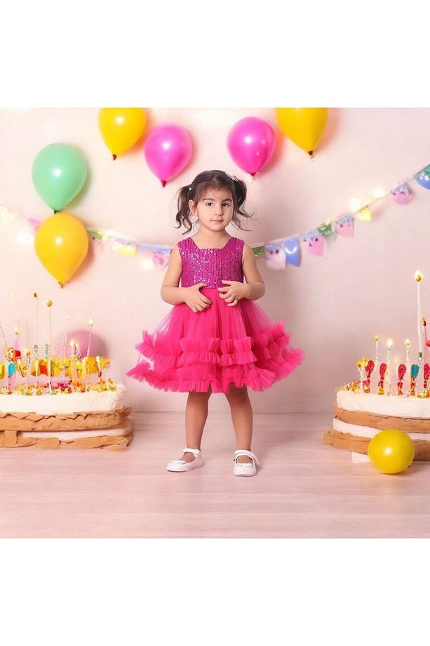 PUL PAYET KABARIK BEBEK ABİYE ELBİSE - 2