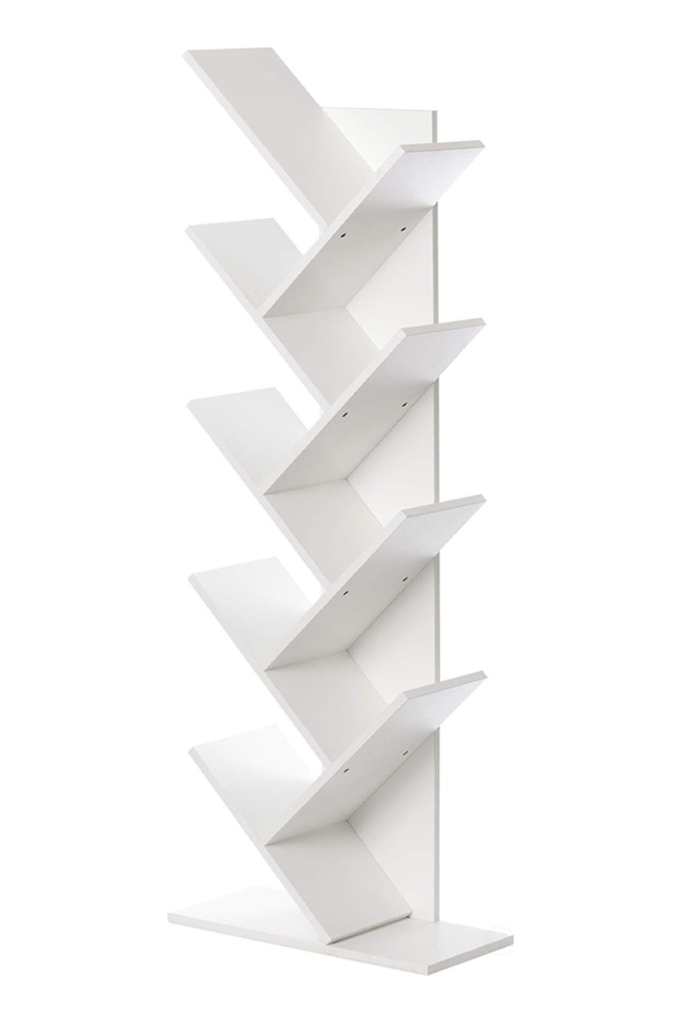 9-Shelf Tree Bookshelf, Floor Standing Bookcase, Storage Shelves Suitable for CD and Books - 3